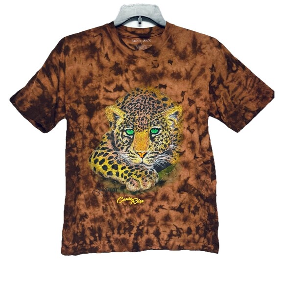 Costa Rica Jaguar Big Cat Animal Nature Destination T-Shirt Tie Dye Size Small - Picture 1 of 4